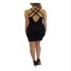 Crystal Doll Womens Juniors Mini Criss-Cross Back Bodycon Dress Black 9 view 2