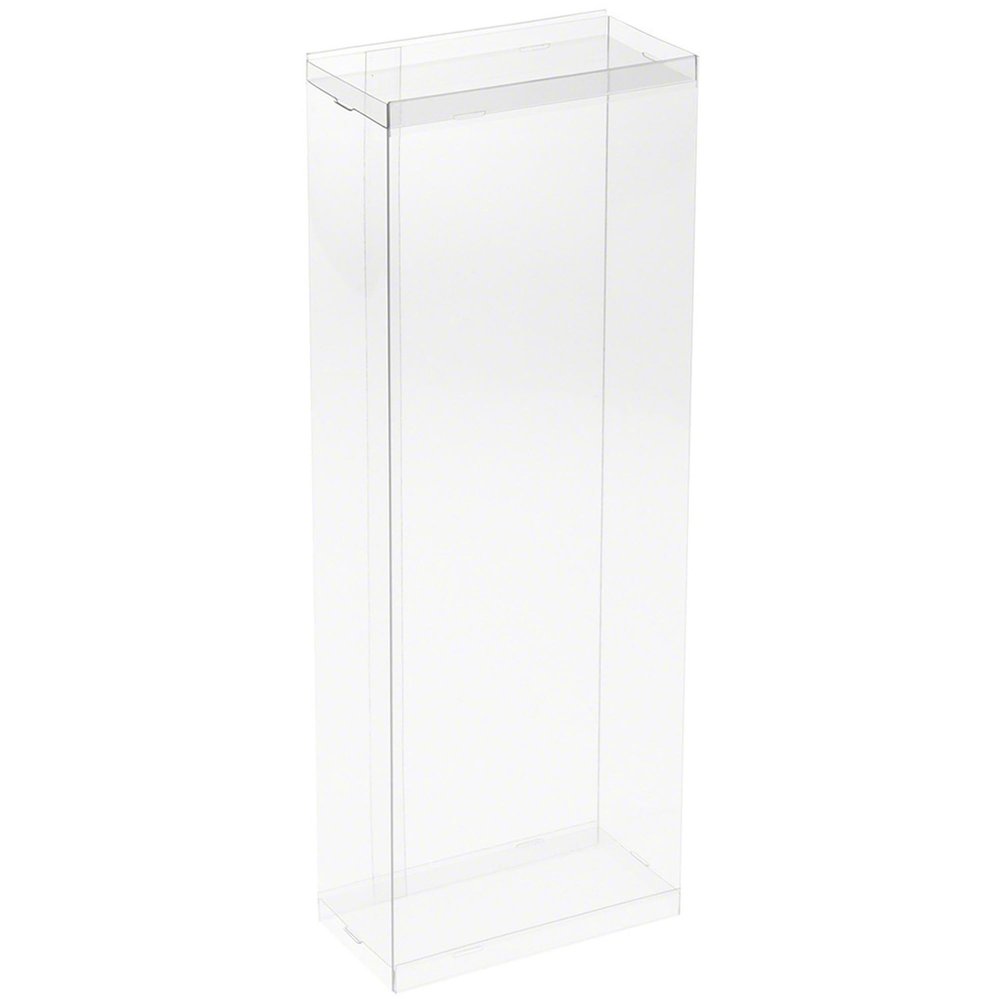 DollSafe Clear Folding Display Box for Large 11-12.5 inch Dolls and Action Figures, 5" W x 2.5" D x 13" H, Pack of 5