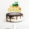 Green Farm Vehicle Car Cake Topper.Tractor Happy Birthday Cake Decor,Construction Dump Truck Themed For Kids Boy Girl Happy Birthday, Farm Theme Happy Birthday Party Decorations view 3