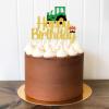 Green Farm Vehicle Car Cake Topper.Tractor Happy Birthday Cake Decor,Construction Dump Truck Themed For Kids Boy Girl Happy Birthday, Farm Theme Happy Birthday Party Decorations view 4