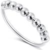 XIAOLIU 925 Sterling Silver Anti Anxiety Ring for Women Men Anxiety Relief Ring Fidget Spinner Ring with Beads (6) view 1