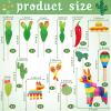 15 Pcs Fiesta Cupcake Topper Mexican Theme Cake Decoration Cactus Piata Taco Party Decorations with Wooden Sand Hammer and Foam Chili Decorations for Mexican Fiesta Party Baby Shower(Cute Style) view 2