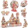 AOMIKS 151 PCS Set Magnetic Building Blocks Tiles for Kids Learning & Educational STEM Mini Building Toys for Girls and Boys Ages 3 4 5 6 7 8 Years Old 3D Magnetic Tiles view 1