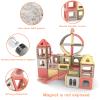 AOMIKS 151 PCS Set Magnetic Building Blocks Tiles for Kids Learning & Educational STEM Mini Building Toys for Girls and Boys Ages 3 4 5 6 7 8 Years Old 3D Magnetic Tiles view 4