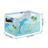 Deven Dolphin Whale Turtle Ocean Personalized Large Storage Baskets for Organizing Shelves with Handle,Closet Decorative Storage Bins for Bathroom,Nursery,Home 2 Pack view 3