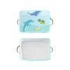 Deven Dolphin Whale Turtle Ocean Personalized Large Storage Baskets for Organizing Shelves with Handle,Closet Decorative Storage Bins for Bathroom,Nursery,Home 2 Pack view 4