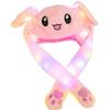 Froiny Rabbit Hat Bunny Hat with Moving Ears Plush Bunny Ears Headband Lights Fancy Dress Cosplay Toy Birthday Present view 1
