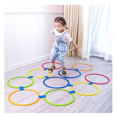 Hopscotch Ring Game Children's Hopscotch Game Set, Parent-Child Interactive Toys, Can Be Assembled at Will (Color : Diameter, Size : 38cm)