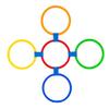 Hopscotch Ring Game Home Kindergarten Sense Integration Training Hopscotch Game Set, Diameter 28cm/38cm (Size : Large) view 1
