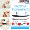 Civaner 10 Pack DIY Kids Finger Skateboard Set with Box and Replacement Accessories, Mini Collectible Fingerboard, Finger Toy Kit, School Gifts for Kids Children Finger Skater view 2