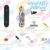 Civaner 10 Pack DIY Kids Finger Skateboard Set with Box and Replacement Accessories, Mini Collectible Fingerboard, Finger Toy Kit, School Gifts for Kids Children Finger Skater view 3