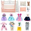Doll Clothes and Accessories for 5.3 inch Dolls, Clothes Dress Pajamas Random in 6, Mini Supplies, Bunk Bed, Girls Granddaughter Gifts view 1