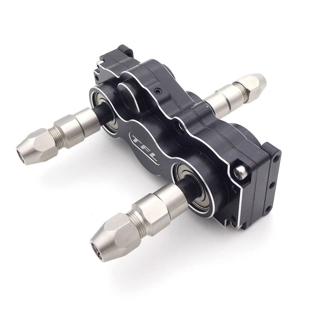  RC Boat Gear Box 1:1 Forward Reverse Dual Output Transfer Transmission Gearbox for 6.35mm 1/4" Shaft RC Tug Boat Yacht Marine