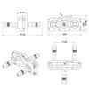  RC Boat Gear Box 1:1 Forward Reverse Dual Output Transfer Transmission Gearbox for 6.35mm 1/4" Shaft RC Tug Boat Yacht Marine view 3