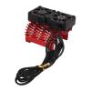 RC Brushless Motor Fan, Double Fan Aluminum Heat Sink 40-42mm for 1/8 Scale RC Car Cooling, for RC Enthusiasts and Hobbyists(red) view 2