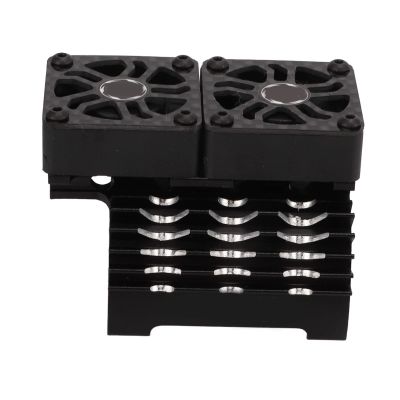 RC Brushless Motor Fan, Double Aluminum Cooling Heat Sink, RC Car Heat Dissipation for 1/8 Scale RC Enthusiasts, Racing, Off-Road, Hobby Use(Black)