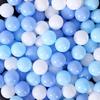 MoonxHome Ball Pit Balls for Kids, 100 pcs 2.15" Thicken Soft Plastic Crush Proof Ball Pit Balls BPA Phthalate Free Toy Balls, Ideal Gift for Christmas, White Blue Light-Blue view 1
