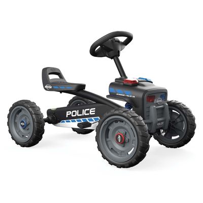 BERG Pedal Kart Buzzy Police Pedal Go Kart, Kids Ride On Toys | Pedal Cars for Kids 2-5 | Outdoor Toys Go Cart for Boys & Girls | Safe 4-Wheel Stability, EVA Tires