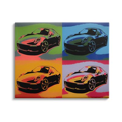 Stupell Industries Sports Car Pop Art Modern Automobile Interpretation, Design by Daniel Sproul