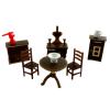 Dolls House Miniature 1:48 Scale Plastic Old Fashioned Kitchen Furniture Set view 1