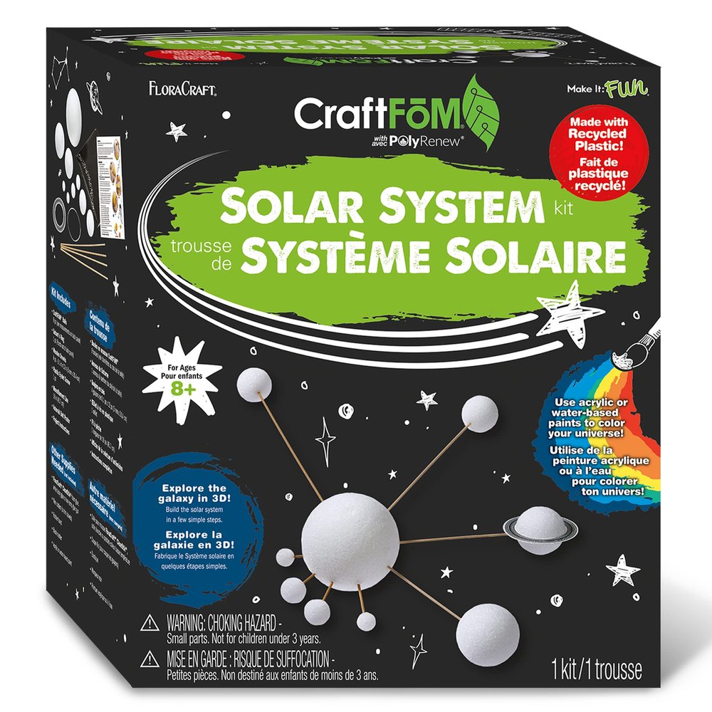FloraCraft CraftFM 18 Piece Solar System Kit White