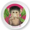 Life-like 10" Baboon Plate for Children. Meet Rhubarboon ! Made in the USA, BPA-Free, Break Resistant Durable Unisex Kids & Toddler Dish. Fun Animal Lover Vegan Birthday Gift! view 1