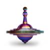 Plexity Labs UFO Tops - Cussac - Metal Spinning Top - Inspired by The Documented 1967 UFO Sighting in Cussac, France (Psychedelic Steel) view 1