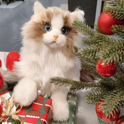 Chongker Weighted Stuffed Animals, Handmade Realistic Cat Plush Toy 3LBS, Lifelike Real Cat Size Companion Pet