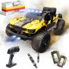 DEERC 9201E 1:10 Large Remote Control Truck with Lights, Fast Short Course RC Car, 48 km/h 4x4 Off-Road Hobby Grade Toy Monster Crawler Electric Vehicle with 2 Rechargeable Batteries for Adult Kid Boy view 1