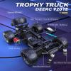 DEERC 9201E 1:10 Large Remote Control Truck with Lights, Fast Short Course RC Car, 48 km/h 4x4 Off-Road Hobby Grade Toy Monster Crawler Electric Vehicle with 2 Rechargeable Batteries for Adult Kid Boy view 3