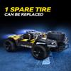 DEERC 9201E 1:10 Large Remote Control Truck with Lights, Fast Short Course RC Car, 48 km/h 4x4 Off-Road Hobby Grade Toy Monster Crawler Electric Vehicle with 2 Rechargeable Batteries for Adult Kid Boy view 4