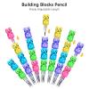 HAIJSEVR 30 Stackable Bear Colored Pencils, 5 in 1 Plastic Birthday Gift view 2