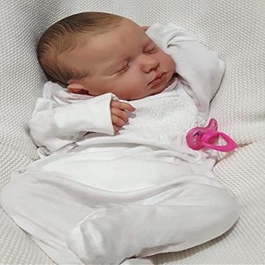 KAWAYII Reborn Baby Doll 20 Inch 50cm Sleeping Baby Doll Realistic Newborn Dolls Handmade Adorable Vinyl Soft Body Weighted Reborn Toddler Gift for Age 3+
