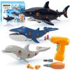 KAEGREEL Take Apart Shark Toys for Kids, Construction Take Apart Ocean Fish Toy with Electric Drill Screwdrivers, STEM Learning Building Toys for Boys Girls Birthday Gift Aged 3 4 5 6 7 8 Year Old view 1