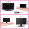 Haomian 2 Pieces Dollhouse Miniature Furniture 1:12 Miniature Doll House TV Television with Remote Control Mini Model Toy Mini Decoration Accessories view 2
