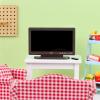 Haomian 2 Pieces Dollhouse Miniature Furniture 1:12 Miniature Doll House TV Television with Remote Control Mini Model Toy Mini Decoration Accessories view 4