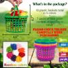80UncleKimby 18PCS Easter Baskets Small for Kids Bulk with Handles Plus 70g Easter Grass Stuffers Fillers Egg Hunt Game Gifts Party Favors 6.5" x 6.7" view 3