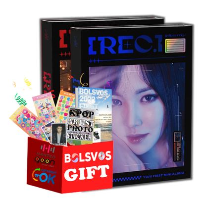 YUJU - [REC.] [Full Set Ver.] (1st Mini Album) 2Albums+Pre Order Limited Benefits+BolsVos K-POP eBook (21p),3EA BolsVos Stickers for Toploader, Photocards