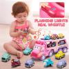 Cartoon Vehicle Toy for Toddler Girl, 9-in-1 Pink Carrier Truck for Baby Girls, Friction Power Transport Car with Light and Sound, Toys for 3 Years Old Little Girl Kid Child Infant Gift Birthday view 3