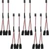 Eccliy 9 Pieces Y Connector 3 Pin Plug Splitters Servo Extension Male to Female Servo Extension Cord Wire Cable Compatible with Jst Rc Jr Futaba Rc Car or Airplanes(Male to 2 Female Y Harness) view 1