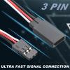 Eccliy 9 Pieces Y Connector 3 Pin Plug Splitters Servo Extension Male to Female Servo Extension Cord Wire Cable Compatible with Jst Rc Jr Futaba Rc Car or Airplanes(Male to 2 Female Y Harness) view 3
