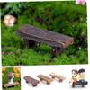3pcs Dollhouse Benches Miniature Fairy Garden Bonsai Ornaments Simulation Furniture Chair Toy Mini Dollhouses Landscape Art DIY Craft view 2