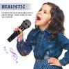 NUOBESTY Microphone for Kids, 6.4" Fake Toy Microphones for Toddler Plastic Pretend Play Mic Prop Toys for Halloween, Christmas, Party Favors, Kid Karaoke Costume Prop view 3