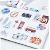 46pcs/Pack Travel Decorative Stickers Famous Scenery Adhesive Stickers DIY Decoration Diary Stickers Children Stationery Gift view 3