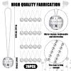 Sureio 20 Pcs Mirror Disco Ball Necklaces Silver Hanging Balls Ornaments 70s Mini Disco Party Ball 70s Jewelry Favor Decoration Accessories for Dance Supplies(1.57 Inch) view 2