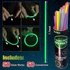 NUDALA 62 Pcs LED Light Up Party Favors 12 Glow Glasses with 50 Glow Sticks Necklaces Bracelets Bulk Light Up Toys for Christmas Easter 4th of July Party Favors Neon Carnival view 3