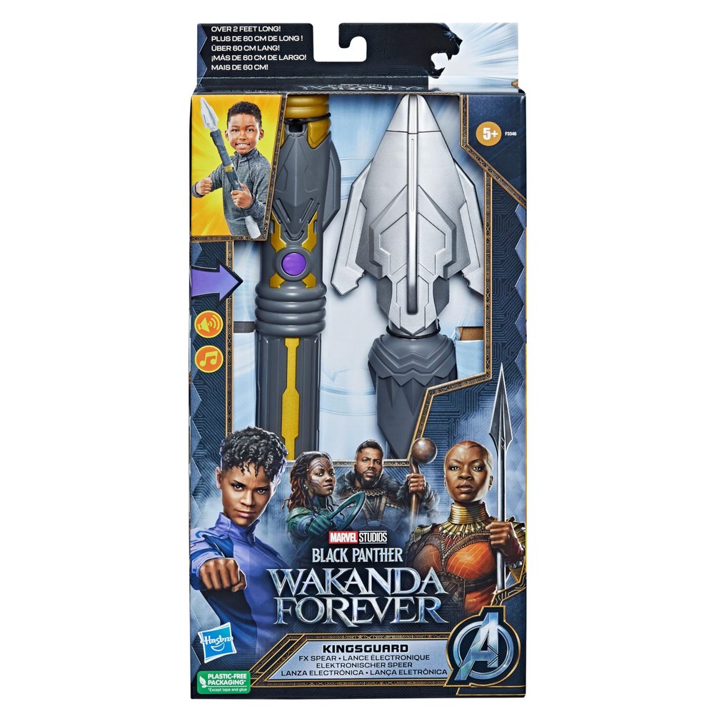 Marvel Black Panther: Wakanda Forever Kingsguard FX Spear, Role Play Toys, Costume, Super Hero Toys for 5 Year Old Boys and Girls and Up