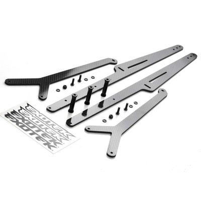 EXOTEK RACING LLC 22S Lddr Wheelie Bar St CBN Fbr Extr Long Adjust ETK2033 Electric Car/Truck Option Parts