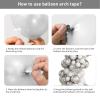 103pcs Balloon Arch Garland Kit, White Metallic Silver Latex Balloon Garland Party Decoration Set with Silver Confetti Balloons for Girls Birthday Wedding Bridal Engagement Baby Shower Valentine's Day view 3
