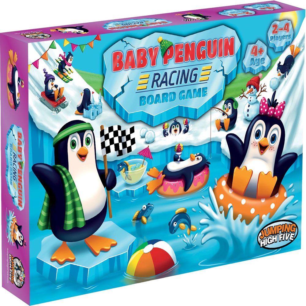 Baby Penguin Racing Board Game for Kids Ages 4+ Fun and Fast Slide Penguins Down A Slippery Iceberg Easy to Learn, Great Gift for Boys & Girls Fun Family Game